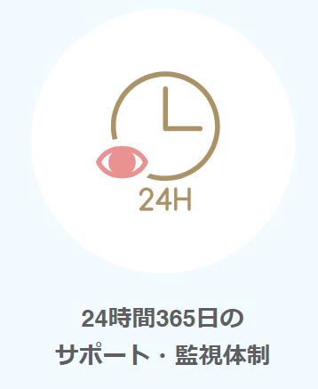 24時間365日のサポート・監視体制