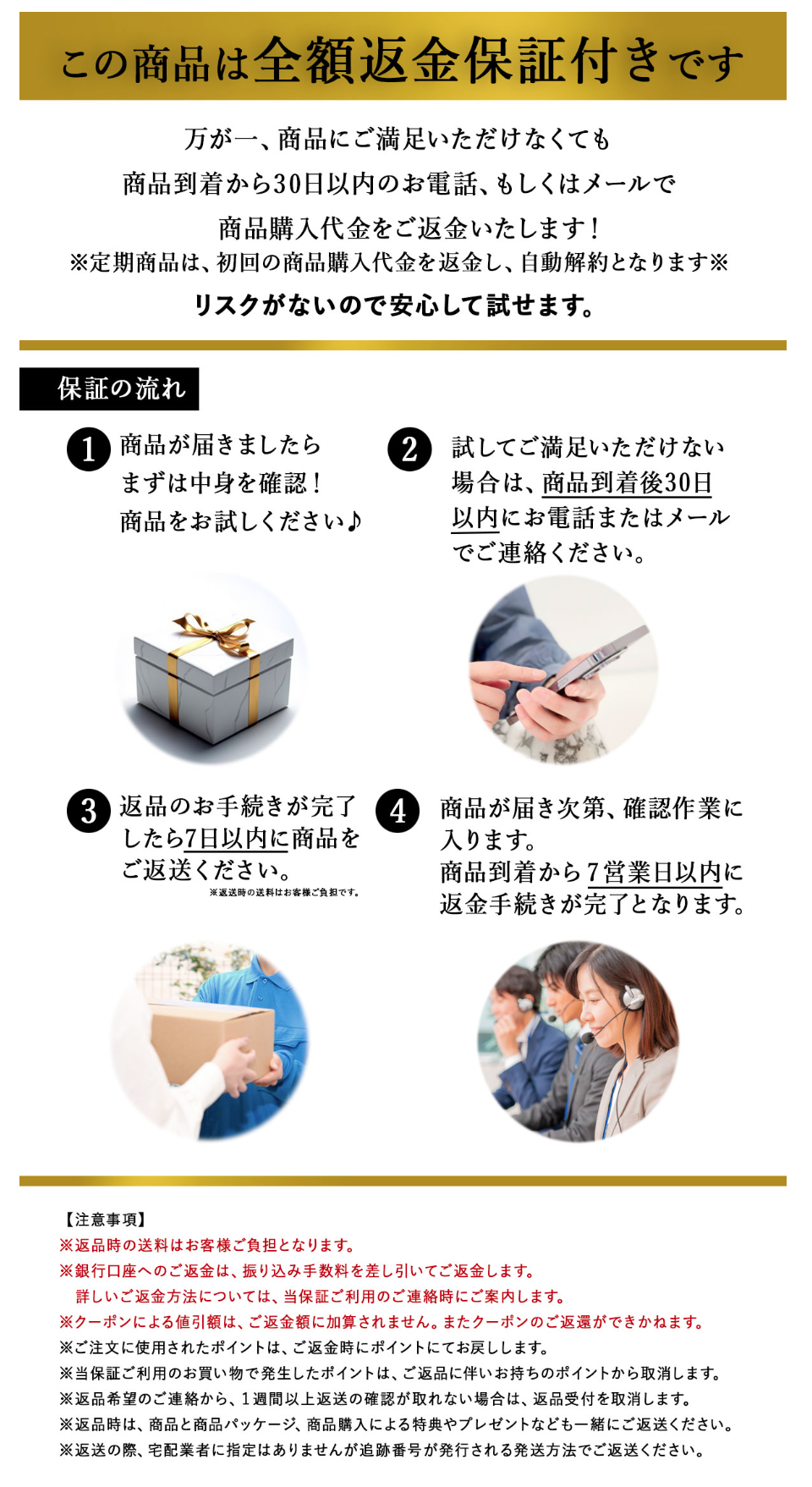 全額返金保証付き